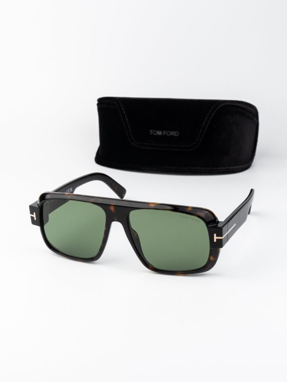 Tom Ford TURNER Women Sunglasses Havana Green Pilot FT1101 52N NEW AUTHENTIC